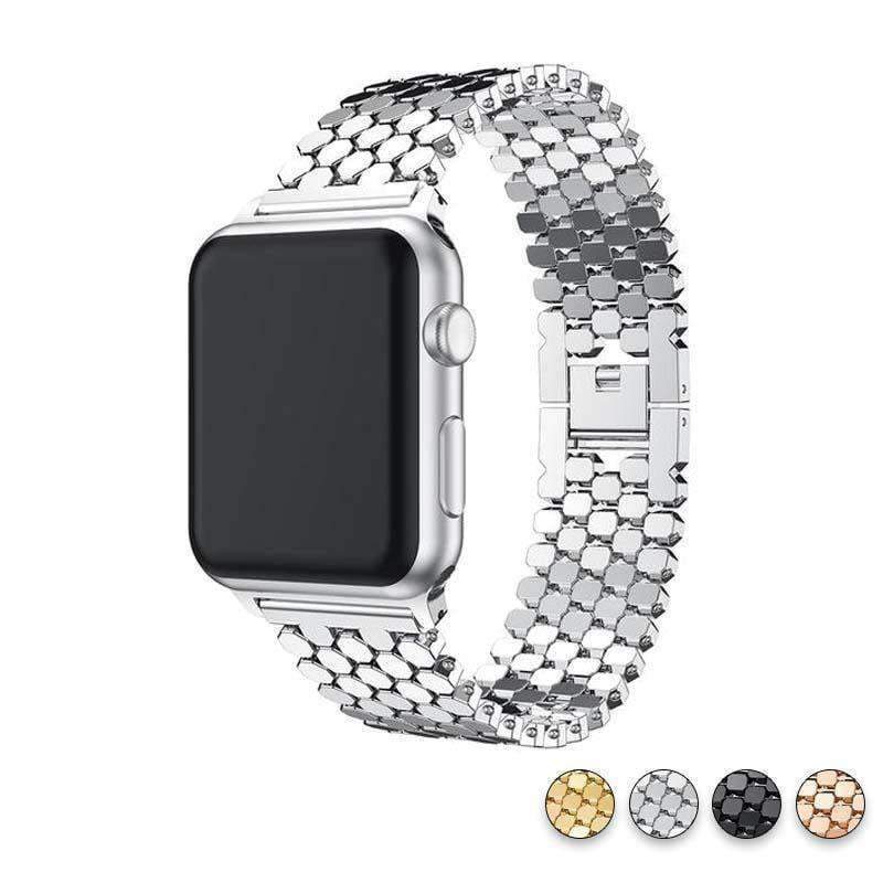 Accessories Apple watch series 5 4 3 2 Band honeycomb Stainless steel iwatch strap, 44mm, 40mm, 42mm, 38mm, US Fast Shipping