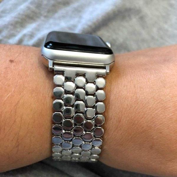 Accessories Apple watch series 5 4 3 2 Band honeycomb Stainless steel iwatch strap, 44mm, 40mm, 42mm, 38mm, US Fast Shipping