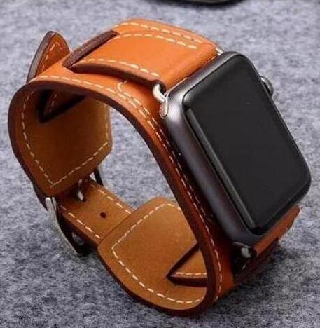 accessories Apple Watch Series 5 4 3 2 Band, Leather Double Tour wrap Bracelet Strap Watchband fits 38mm, 40mm, 42mm, 44mm - US Fast Shipping