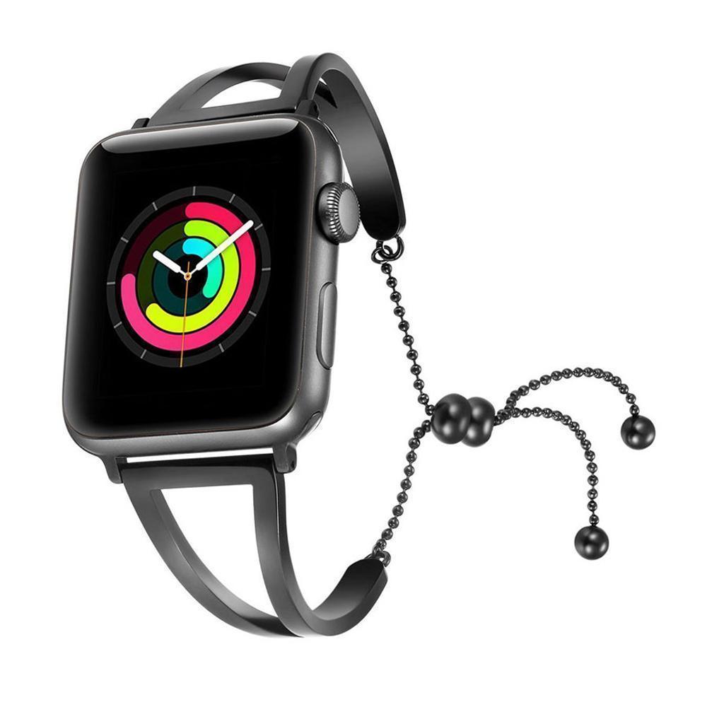 Accessories Apple Watch Series 5 4 3 2 Band, Luxury Cuff Stainless Steel Adjustable Bracelet Watchband Women 38mm, 40mm, 42mm, 44mm - US Fast Shipping