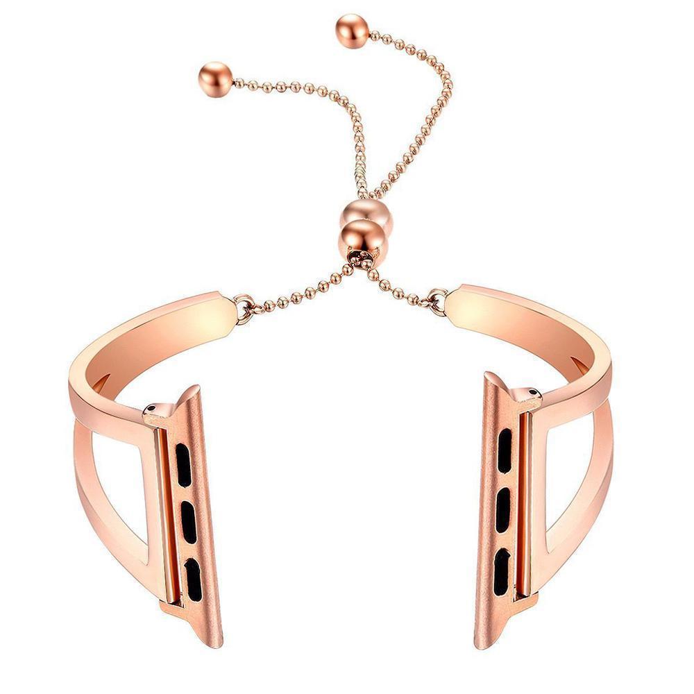 Accessories Apple Watch Series 5 4 3 2 Band, Luxury Cuff Stainless Steel Adjustable Bracelet Watchband Women 38mm, 40mm, 42mm, 44mm - US Fast Shipping