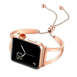Accessories Apple Watch Series 5 4 3 2 Band, Luxury Cuff Stainless Steel Adjustable Bracelet Watchband Women 38mm, 40mm, 42mm, 44mm - US Fast Shipping