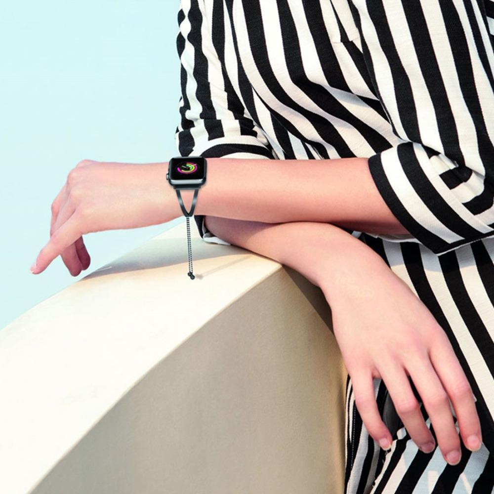 Accessories Apple Watch Series 5 4 3 2 Band, Luxury Cuff Stainless Steel Adjustable Bracelet Watchband Women 38mm, 40mm, 42mm, 44mm - US Fast Shipping