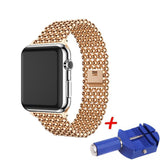 Accessories Apple Watch Series 5 4 3 2 Band, Minimal Stainless Steel Metal, 38mm, 40mm, 42mm, 44mm - US Fast Shipping