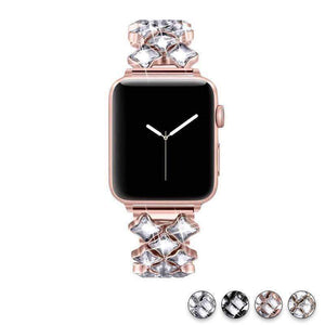 accessories Apple Watch Series 5 4 3 2 Band, Rose gold Bling Diamond Stainless Steel Strap 38mm, 40mm, 42mm, 44mm