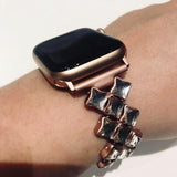 accessories Apple Watch Series 5 4 3 2 Band, Rose gold Bling Diamond Stainless Steel Strap 38mm, 40mm, 42mm, 44mm