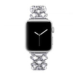 accessories Apple Watch Series 5 4 3 2 Band, Rose gold Bling Diamond Stainless Steel Strap 38mm, 40mm, 42mm, 44mm