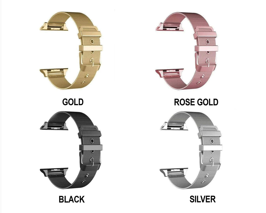 accessories Apple Watch Series 5 4 3 2 Band, Sport Milanese Loop with buckle, Stainless Steel iwatch 38mm, 40mm, 42mm, 44mm - US Fast Shipping