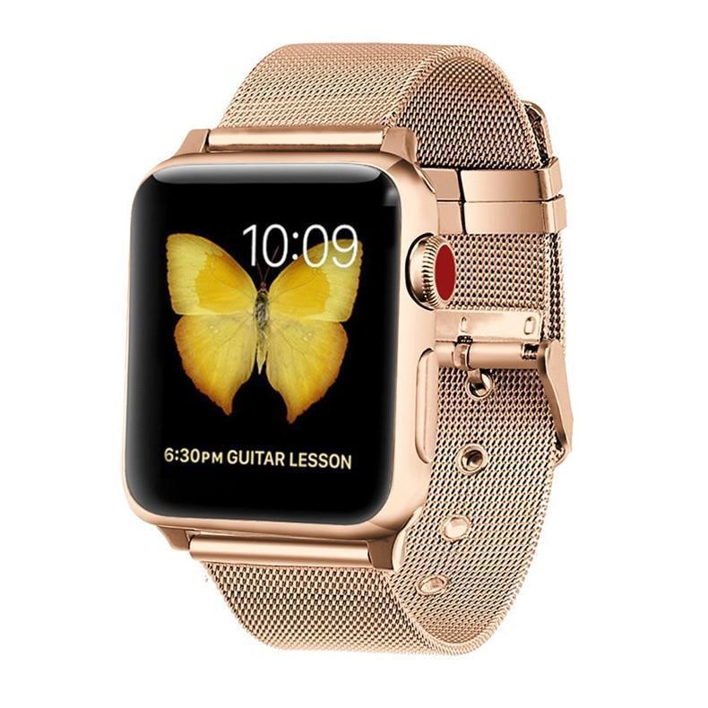 accessories Apple Watch Series 5 4 3 2 Band, Sport Milanese Loop with buckle, Stainless Steel iwatch 38mm, 40mm, 42mm, 44mm - US Fast Shipping