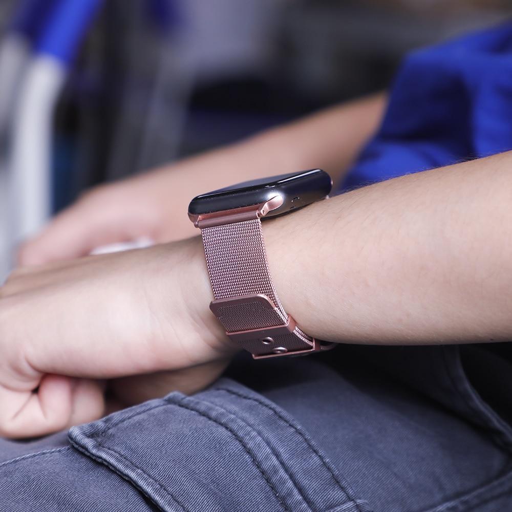 accessories Apple Watch Series 5 4 3 2 Band, Sport Milanese Loop with buckle, Stainless Steel iwatch 38mm, 40mm, 42mm, 44mm - US Fast Shipping