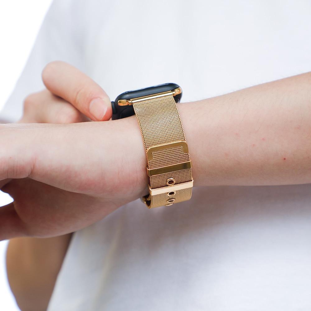 accessories Apple Watch Series 5 4 3 2 Band, Sport Milanese Loop with buckle, Stainless Steel iwatch 38mm, 40mm, 42mm, 44mm - US Fast Shipping