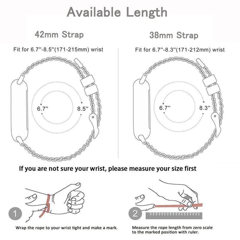 accessories Apple Watch Series 5 4 3 2 Band, Sport Milanese Loop with buckle, Stainless Steel iwatch 38mm, 40mm, 42mm, 44mm - US Fast Shipping