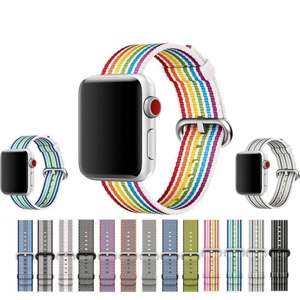accessories Apple Watch Series 5 4 3 2 Band, Sport Woven Nylon Strap, Wrist bracelet belt fabric-like nylon band for iwatch 38mm, 40mm, 42mm, 44mm - US Fast Shipping
