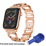 Accessories Apple Watch Series 5 4 3 2 Band, Stainless Steel, Bling Rhinestone Diamond  38mm, 40mm, 42mm, 44mm