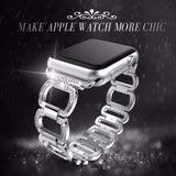 Accessories Black / 38mm / 40mm Apple Watch Series 5 4 3 2 Band, Stainless Steel, Bling Rhinestone Diamond  38mm, 40mm, 42mm, 44mm