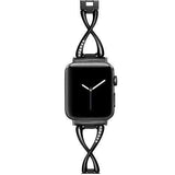 Accessories Black / 42mm / 44mm Apple Watch Series 5 4 3 2 Band, Elegant Crystal bling Rhinestone Bracelet, Stainless Steel for iwatch 38mm, 40mm, 42mm, 44mm - US fast shipping