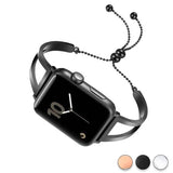 Accessories Black / 42mm / 44mm Apple Watch Series 5 4 3 2 Band, Luxury Cuff Stainless Steel Adjustable Bracelet Watchband Women 38mm, 40mm, 42mm, 44mm - US Fast Shipping