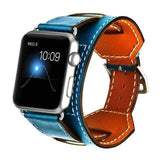 accessories Blue / 38mm / 40mm Apple Watch Series 5 4 3 2 Band, Leather Double Tour wrap Bracelet Strap Watchband fits 38mm, 40mm, 42mm, 44mm - US Fast Shipping