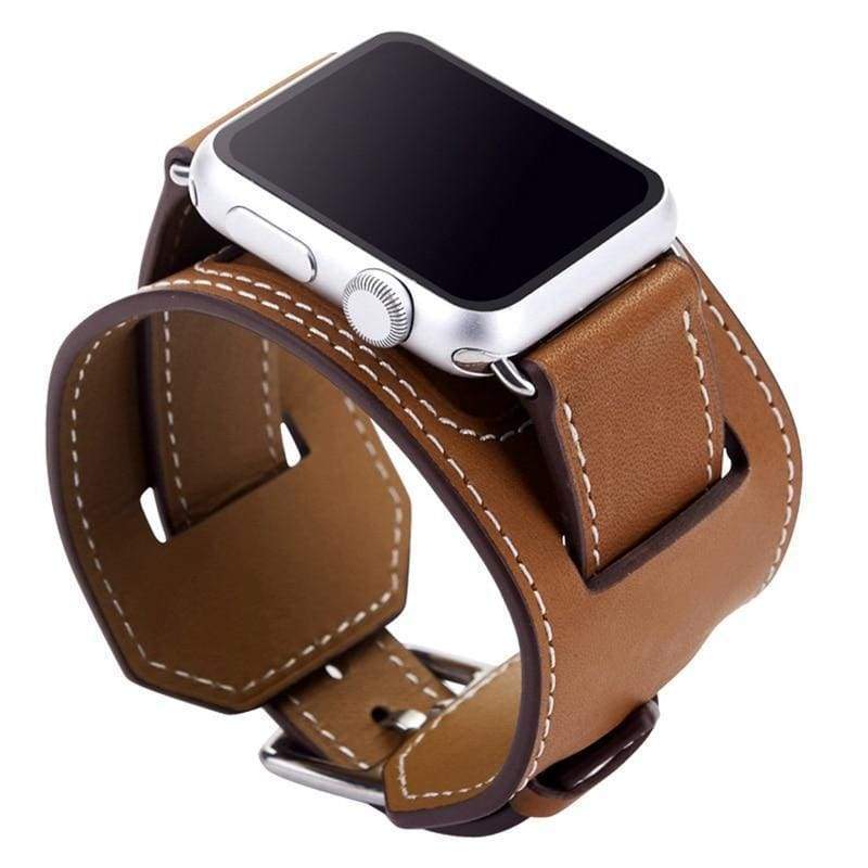 Double Tour Extra-long Leather Loop Apple Watch Band 44mm 40mm 42mm 38mm  iWatc Band Series 6 5 4 2 3 1 SE Genuine Bracelet Strap - AliExpress