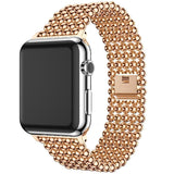 Accessories Gold / 38mm / 40mm Apple Watch Series 5 4 3 2 Band, Minimal Stainless Steel Metal, 38mm, 40mm, 42mm, 44mm - US Fast Shipping
