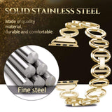 accessories Gold / 42mm / 44mm Apple Watch Series 5 4 3 2 Band,  Elliptical Style Wristband, Stainless Steel Metal iWatch Strap 38mm, 40mm, 42mm, 44mm