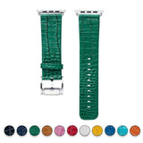 Accessories Green / 38mm / 40mm Apple Watch Series 5 4 3 2 Band, Crocodile Genuine Leather Strap for iWatch 38mm, 40mm, 42mm, 44mm