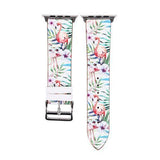 Accessories Pink and Green / 38mm/40mm Apple Watch band strap, flower floral design print, 44mm/ 40mm/ 42mm/ 38mm , Series 1 2 3 4