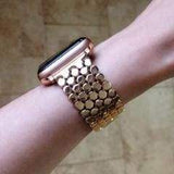 Accessories Rose Gold / 42mm / 44 mm Apple watch series 5 4 3 2 Band honeycomb Stainless steel iwatch strap, 44mm, 40mm, 42mm, 38mm, US Fast Shipping