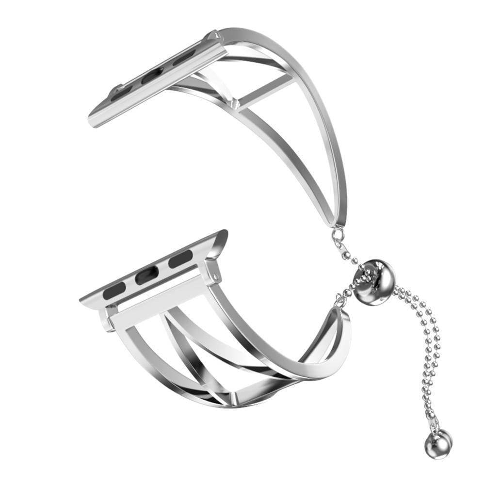 accessories Silver 2 / 38mm/40mm Apple Watch Series 5 4 3 2 Band, Cuff Rose Gold Band, Stainless Steel, Women Strap, Bangle Bracelet, fits 38mm, 40mm, 42mm, 44mm