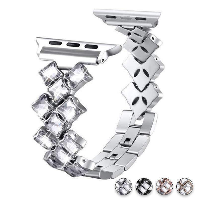 accessories Silver / 38mm / 40mm Apple Watch Series 5 4 3 2 Band, Rose gold Bling Diamond Stainless Steel Strap 38mm, 40mm, 42mm, 44mm