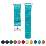 Accessories Sky Blue / 38mm / 40mm Apple Watch Series 5 4 3 2 Band, Crocodile Genuine Leather Strap for iWatch 38mm, 40mm, 42mm, 44mm