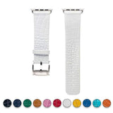 Accessories White / 38mm / 40mm Apple Watch Series 5 4 3 2 Band, Crocodile Genuine Leather Strap for iWatch 38mm, 40mm, 42mm, 44mm
