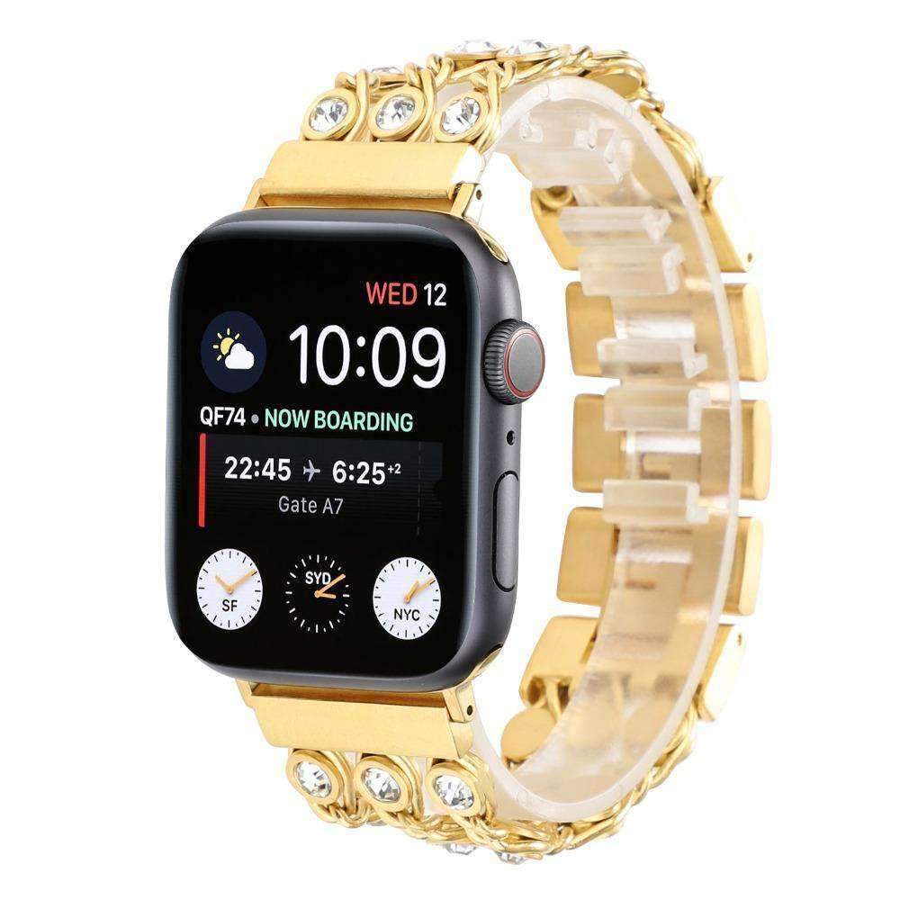 Apple Apple Watch band, Bling Crystal Rhinestone Diamond Stainless Steel Link Bracelet Strap, Series 1 2 3 4 iwatch  44mm/ 40mm/ 42mm/ 38mm