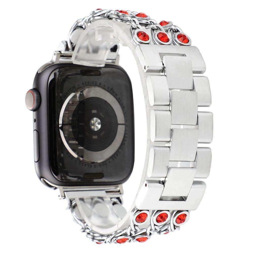 Apple Apple Watch band, Bling Crystal Rhinestone Diamond Stainless Steel Link Bracelet Strap, Series 1 2 3 4 iwatch  44mm/ 40mm/ 42mm/ 38mm