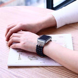 Apple Apple watch band bracelet lapis Natural Stone Watchband For iWatch, Blue Sandstone Women Elastic Watch strap  44mm/ 40mm/ 42mm/ 38mm