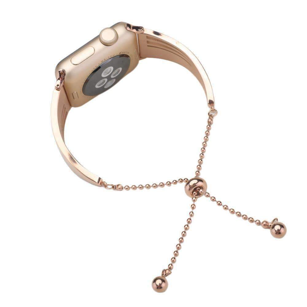Apple Apple Watch band cuff, Stainless Steel strap, Fits Series 1 2 3 4 5 44mm, 40mm, 42mm, 38mm Luxury iwatch Bracelet