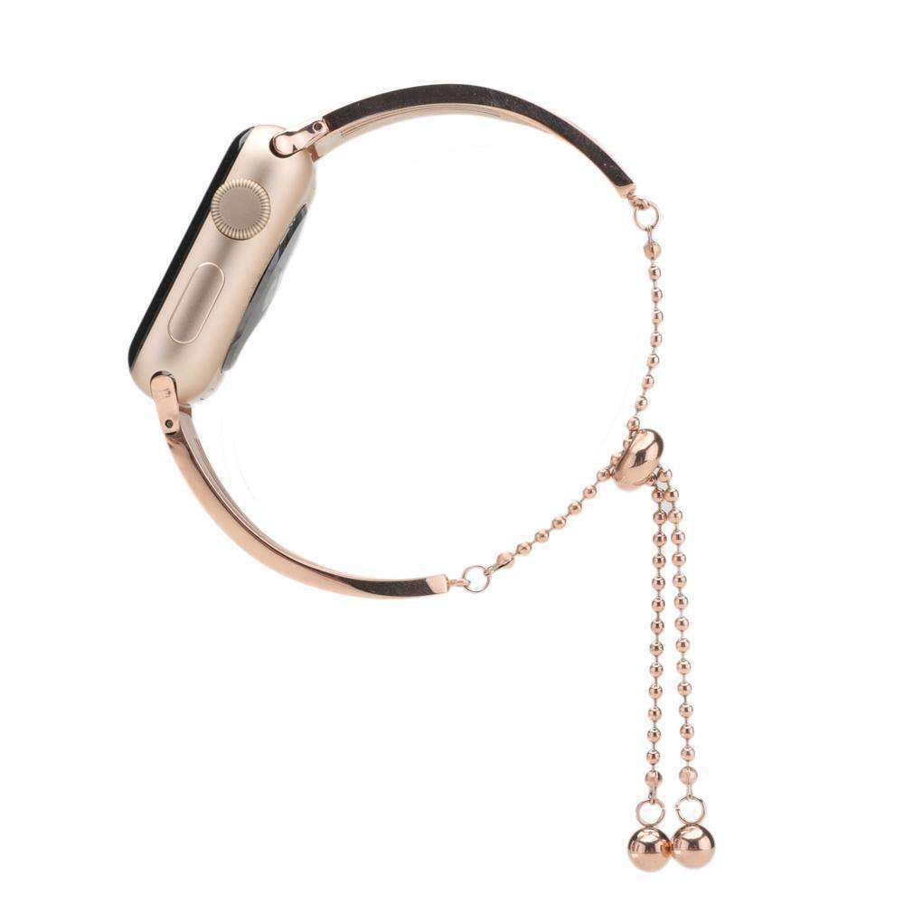 Apple Apple Watch band cuff, Stainless Steel strap, Fits Series 1 2 3 4 5 44mm, 40mm, 42mm, 38mm Luxury iwatch Bracelet