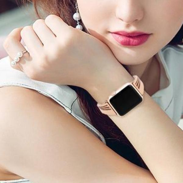 Apple Apple Watch band cuff, Stainless Steel strap, Fits Series 1 2 3 4 5 44mm, 40mm, 42mm, 38mm Luxury iwatch Bracelet