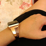 Apple Apple Watch band cuff, Stainless Steel strap, Fits Series 1 2 3 4 5 44mm, 40mm, 42mm, 38mm Luxury iwatch Bracelet