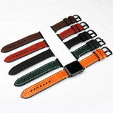 Apple Apple Watch Band, Genuine Cow Leather Strap With Adapter Fits  44mm/ 40mm/ 42mm/ 38mm Series 1 2 3 4 Black iWatch Bracelet Watchband