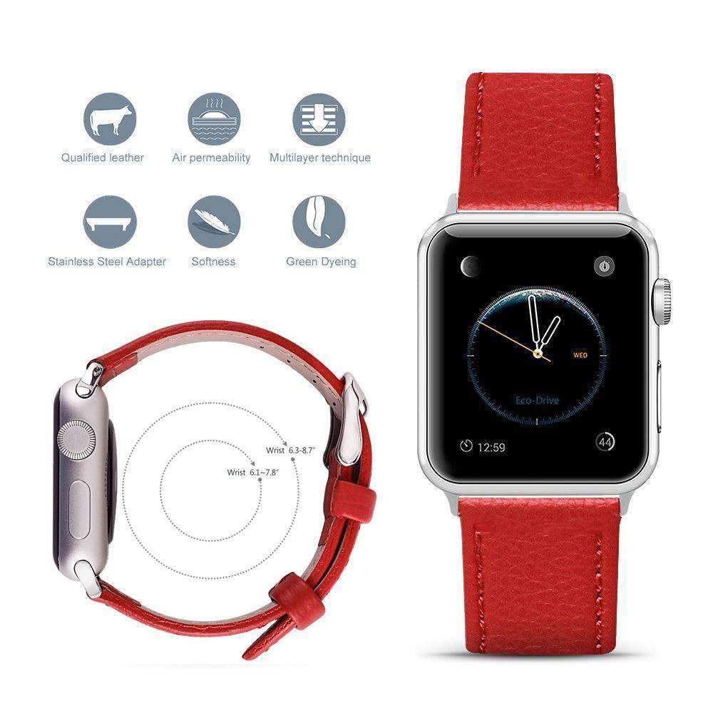 Apple Apple Watch Band Genuine leather silver adaptor connector clasp buckle,  Series 1 2 3 4 5 Sport Bracelet iwatch strap fits 44mm/ 40mm/ 42mm/ 38mm