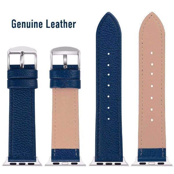 Apple Apple Watch Band Genuine leather silver adaptor connector clasp buckle,  Series 1 2 3 4 5 Sport Bracelet iwatch strap fits 44mm/ 40mm/ 42mm/ 38mm