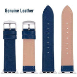 Apple Apple Watch Band Genuine leather silver adaptor connector clasp buckle,  Series 1 2 3 4 5 Sport Bracelet iwatch strap fits 44mm/ 40mm/ 42mm/ 38mm
