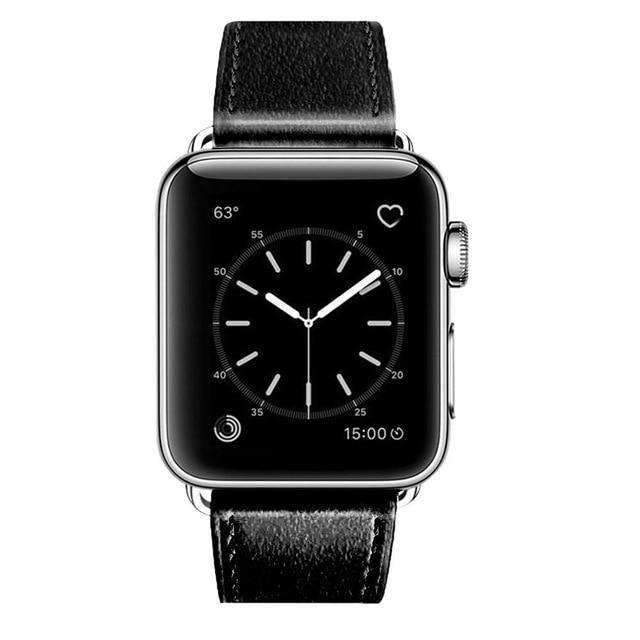 Apple Apple Watch Band Genuine leather silver adaptor connector clasp buckle,  Series 1 2 3 4 5 Sport Bracelet iwatch strap fits 44mm/ 40mm/ 42mm/ 38mm