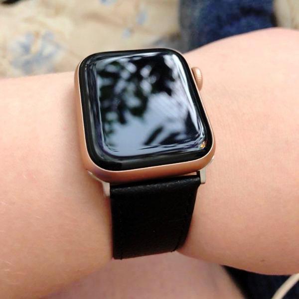 Apple Apple Watch Band Genuine leather silver adaptor connector clasp buckle,  Series 1 2 3 4 5 Sport Bracelet iwatch strap fits 44mm/ 40mm/ 42mm/ 38mm