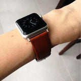 Apple Apple Watch Band Genuine leather silver adaptor connector clasp buckle,  Series 1 2 3 4 5 Sport Bracelet iwatch strap fits 44mm/ 40mm/ 42mm/ 38mm