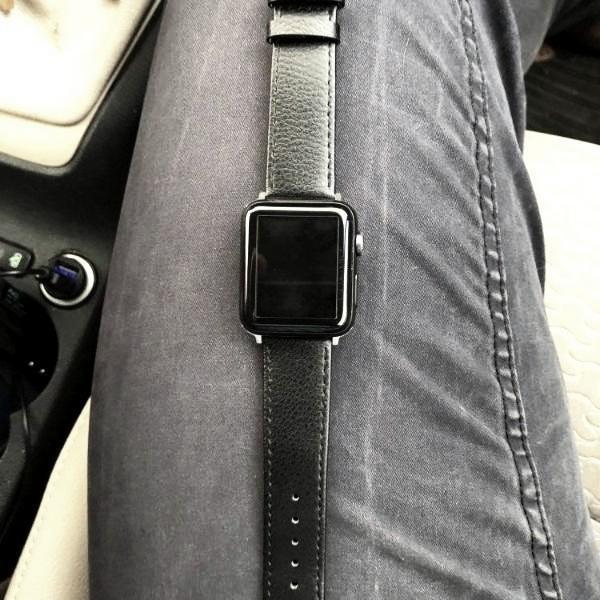 Apple Apple Watch Band Genuine leather silver adaptor connector clasp buckle,  Series 1 2 3 4 5 Sport Bracelet iwatch strap fits 44mm/ 40mm/ 42mm/ 38mm