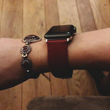 Apple Apple Watch Band Genuine leather silver adaptor connector clasp buckle,  Series 1 2 3 4 5 Sport Bracelet iwatch strap fits 44mm/ 40mm/ 42mm/ 38mm