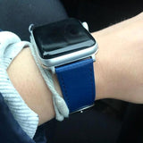 Apple Apple Watch Band Genuine leather silver adaptor connector clasp buckle,  Series 1 2 3 4 5 Sport Bracelet iwatch strap fits 44mm/ 40mm/ 42mm/ 38mm