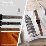 Apple Apple Watch Band handmade Cowboy Calf Leather Watch  38mm 40mm 42mm 44mm Series 4 3 2 iWatch strap